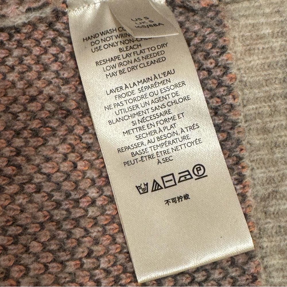 Anthropologie Emma Grey Cowl Neck Leopard Animal Tunic Sweater S - Picture 10 of 10